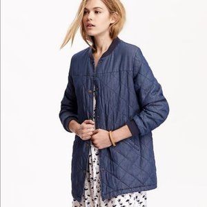 EUC Old navy chambray quilted jacket